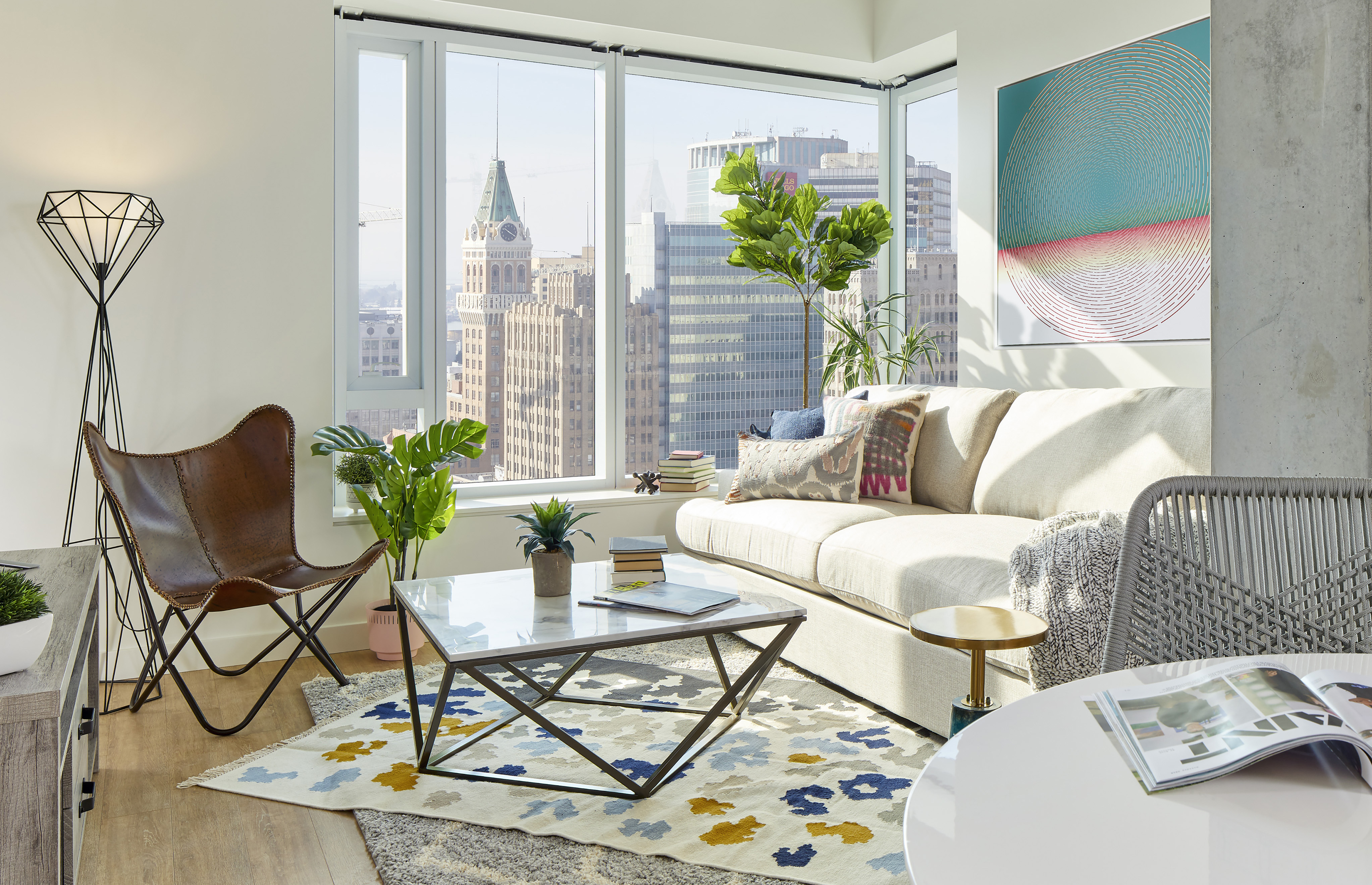 Apartment Living Room | ZO Oakland Apartments